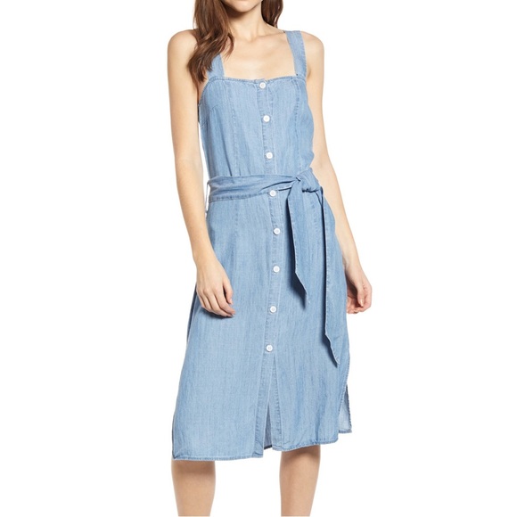 Rails Dresses & Skirts - Rails Clement Chambray Linen Tencel Midi Dress
